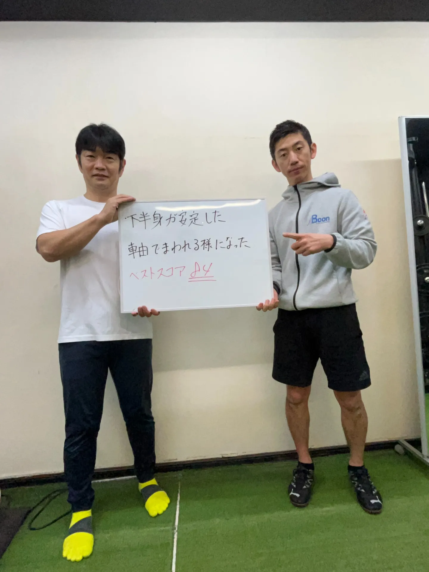 下半身が安定して軸で回れるようになった！ベストスコア84　（50代男性）